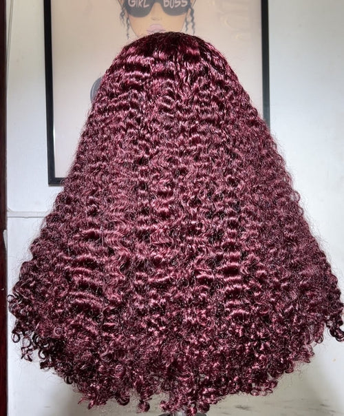 26 inches Burmese curls pard with a 5x5 closure