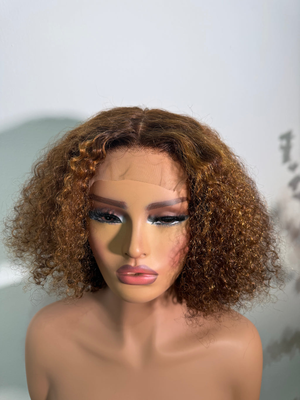 Honey Brown Pixie Curl Human Hair Wig