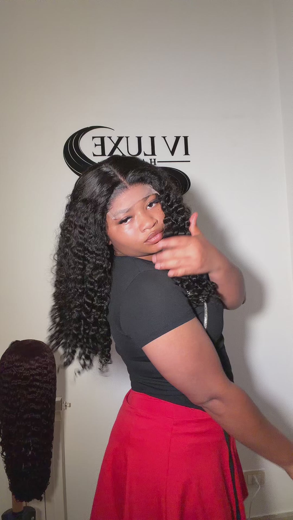 22 inches pixie curls 5x5 closure